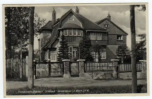 39463 AK Schöneck Tannenhaus i. V. Fremdenheim Mohrbach 1939