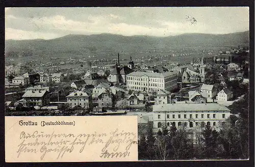 61926 AK Grottau Deutschböhmen Hradek nad Nisou 1904 Bahnhof