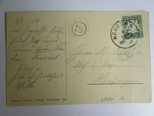 63680 AK Kösseine Gipfel Unterkunftshaus Stempel Fichtelgebirgsverein Neusorg