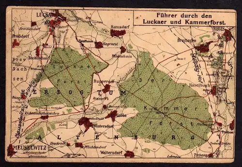 63051 Landkarten AK Lucka Meuselwitz Gartenlokal Kirmse Haselbach
