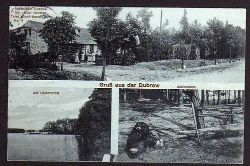 70836 AK Dubrow Waldgebiet bei Königs Wusterhausen Restaurant Gasthaus 1913