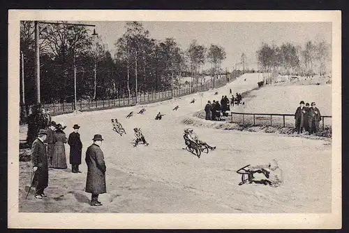 70834 AK Leipziger Rodelbahn am Bienitz Burghausen 1912