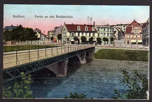 77648 AK Staßfurt An der Bodebrücke um 1920