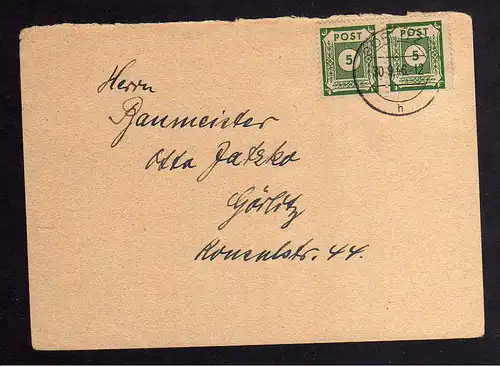 B1074 Karte Ostsachsen 57 MeF 1946 Görlitz Ortspostkarte