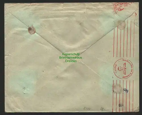 B8777 Sarajevo Sarajewo 1941 Brief Doppel Zensur Censura Pr. 150 + OKW