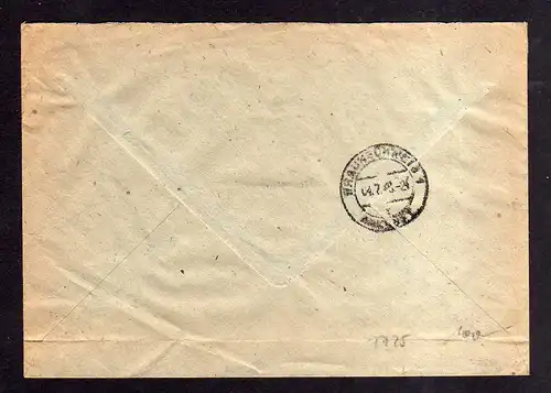 h1725 Handstempel Bezirk 3 Berlin 54 Einschreiben 84 Pfennig Bedarfspost An den