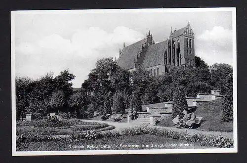 111775 AK Deutsch Eylau Ilawa Ostpr. Ordenskirche Seeterasse