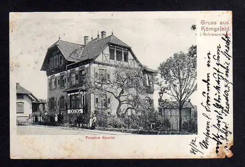 112308 AK Königsfeld Schwarzwald 1904 Pension Specht