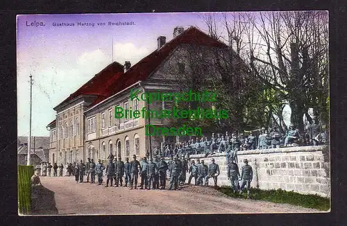 117329 AK Böhmisch Leipa Ceska Lipa 1915 Gasthaus Herzog von Reichstadt