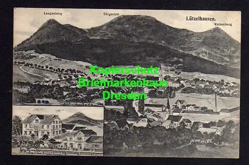 119154 AK Lützelhausen Langenberg Türgestell Katzenberg 1908 Hotel zum Bahnhof G