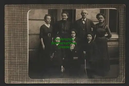 139951 AK Breslau Fotokarte Fanilie 1912 Mädchen Kind mit Puppe