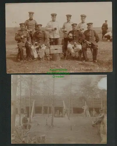 139569 2 AK Soldaten Militär Uniform Fotokarte Reserve 1908 1x Altengrabow