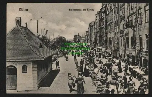 140481 AK Elbing Elblag Westpreußen Fischmarkt Feldpost 1917