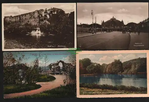 140475 4 AK Halle Saale Hauptbahnhof Moritzburg 1927 Giebichenstein 1911