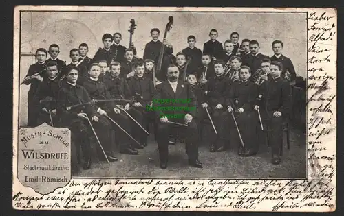 147261 AK Wilsdruff 1906 Musik Schule Stadtmusikdirektor Emil Römisch