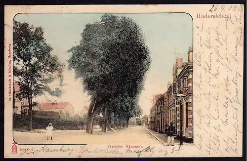65145 AK Hadersleben Haderslev 1902 Grosse Strasse Soldat gelaufen