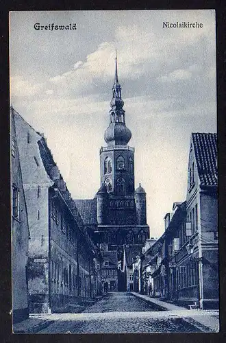 93292 AK Greifswald Nicolaikirche 1908 Stockholm