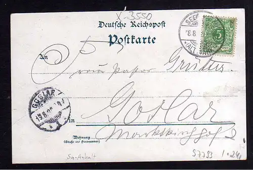 97793 AK Litho Seehausen Altmark Bahnhof 1899 Schillerhain Beustrtor