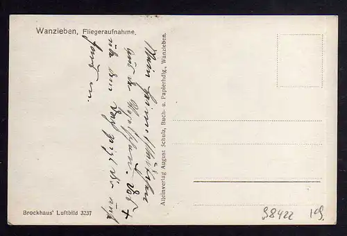 98422 AK Wanzleben Fliegeraufnahme Brockhaus Luftbild 3237 um 1935