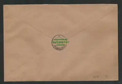 B6892 R-Brief Einschreiben Eilboten Lothringen Metz nach Radeberg 1940