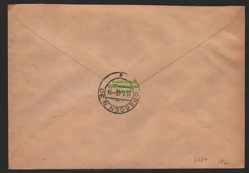 B9727 R-Brief Gebr. Hörmann A.G. Schwerin Warthe Otto Feldten 1943 Thams & Garfs