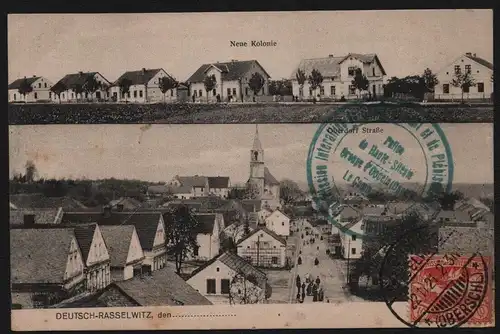 148808 AK Deutsch Rasselwitz Oberschlesien 1921 Neue Kolonie Raclawice Slaskie