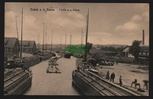 148737 AK Nakel an der Netze Naklo 1916 Hafen Lastkähne Flöße