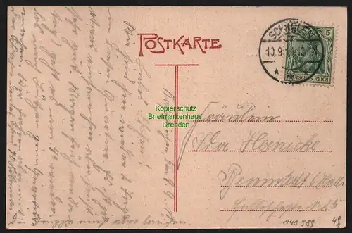 148589 AK Kasekirchen Casekirchen Gasthof 1911 Schkölen Pfarrhaus Schule Kirche