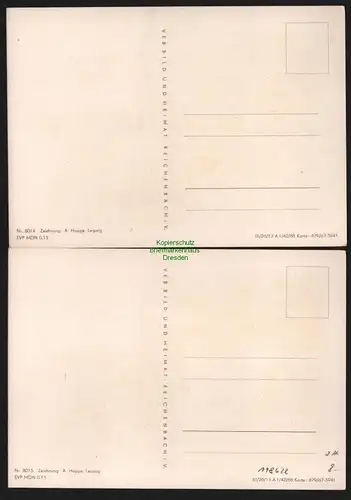 148622 2 AK Thüringer Wald Landkarten AK Hoppe Leipzig 1968