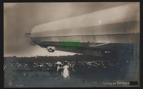 148781 AK Berlin Tegel Zeppelin Landung um 1912