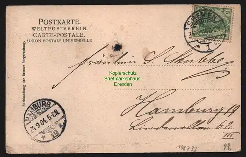 148733 AK Bremen 1904 Sozialdemokratischer Parteitag