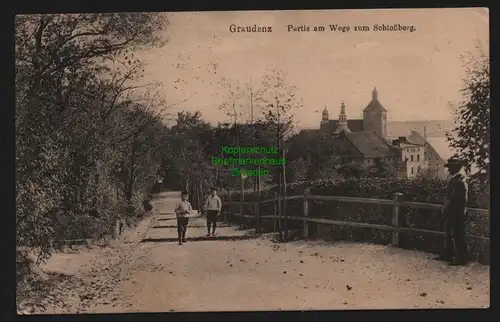 148755 AK Graudenz Wpr. 1919 Partie am Wege zum Schlossberg