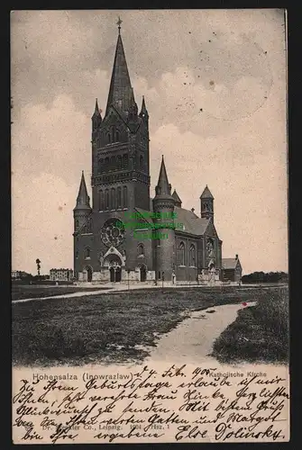 148749 AK Inowrazlaw Hohensalza Katholische Kirche Vollbild 1905