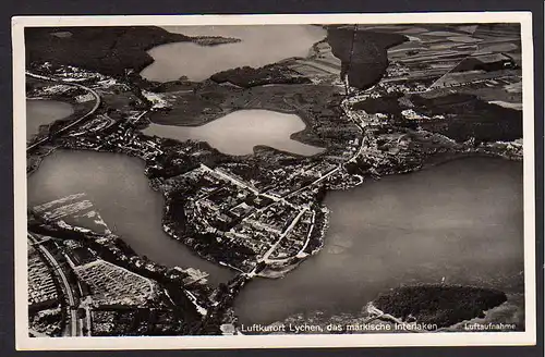 51172 AK Lychen Luftbild Fotokarte 1938 Das märkische Interlaken