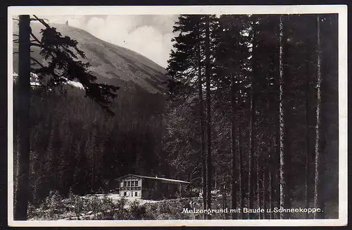 50463 AK Melzergrund mit Baude und Schneekoppe Melzergrundbaude 1927