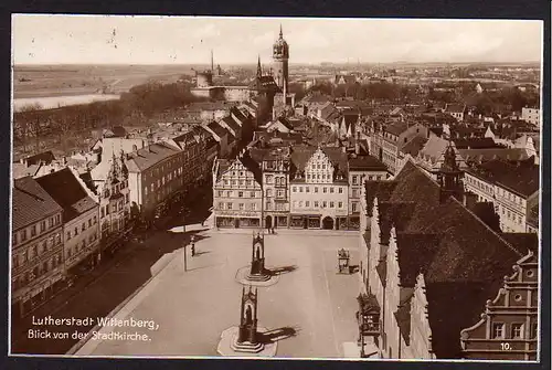 50068 AK Lutherstadt Wittenberg Markt Blick von der Stadtkirche 1931