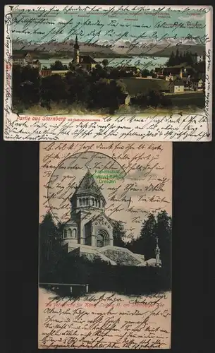 149864 2 AK Starnberger See Votivkirche für König Ludwig 1903