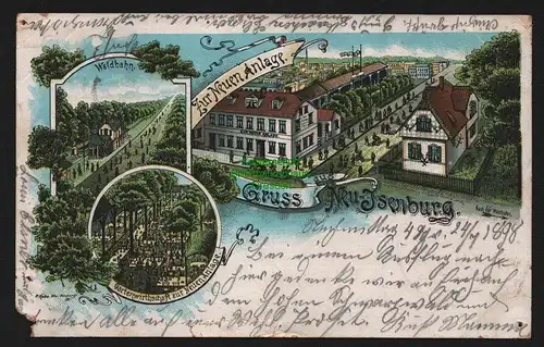 149822 AK Neu Isenburg 1898 Gartenwirtschaft zur neuen Anlage