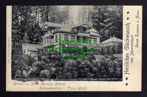 120582 AK Schnepfenthal Waltershausen 1902 Hotel Pension Restaurant Herzog Alfre