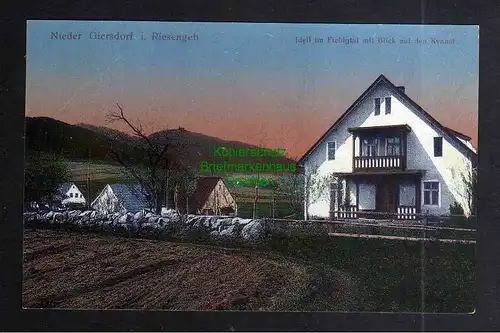 130516 AK Nieder Giersdorf im Riesengebirge um 1915 Fiebigtal