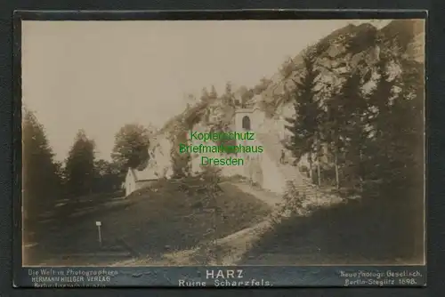 139408 Fotokarte Harz Burg Ruine Scharzfels Neue Photogr. Gesellschaft Berlin