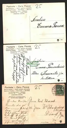 142870 3 AK Rostock Wallstraße Ständehaus Steintor um 1910 + 1907