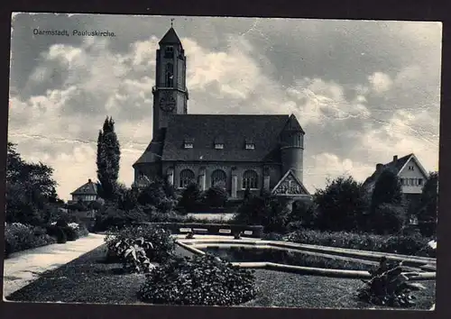 38885 AK Darmstadt Pauluskirche 1930