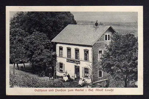 96931 AK Bleidenstadt Taunus 1922 Gasthaus Pension zum Aartal Bes. Adolf Leucht