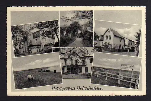 99126 AK Deichhausen 6 Ansichten 1956 Villa Strand Dorfstraße Büsum