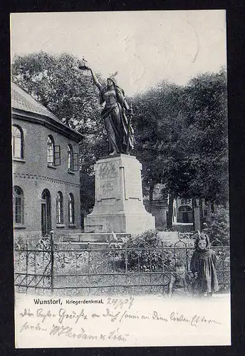99315 AK Wunstorf Kriegerdenkmal 1907