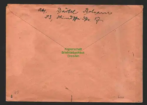 h6110 SBZ Handstempel Bezirk 27 Leipzig Ziffer 30, 2x 2 Pfg. 166 Aufgabe 4.7. So