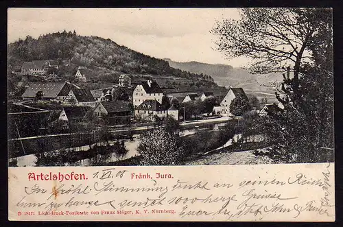 51295 AK Artelshofen 1905 Fränk. Jura Vorra