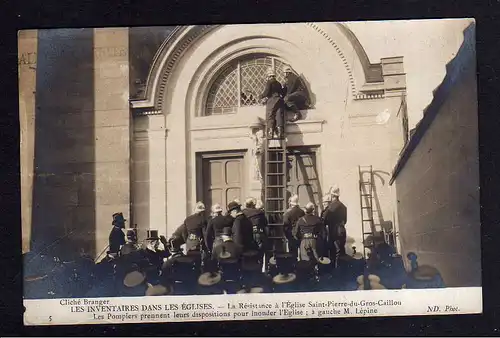 105720 AK Saint-Pierre du Gros Caillou Feuerwehr Leiter Kirche Paris