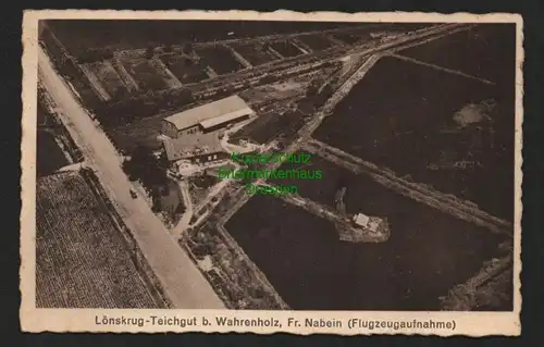 140044 AK Lönskrug Teichgut bei Wahrenholz Fr. Nabein Flugzeugaufnahme um 1935